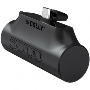 Celly 5000 BK PowerBank Compacta USB-C 5000 mAh Negro