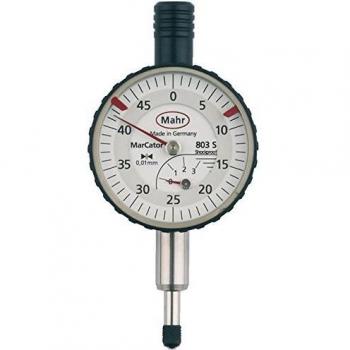 Reloj Comparador Pequeño Protegido contra Impactos 3mm MAHR con Lectura de 0,01 mm