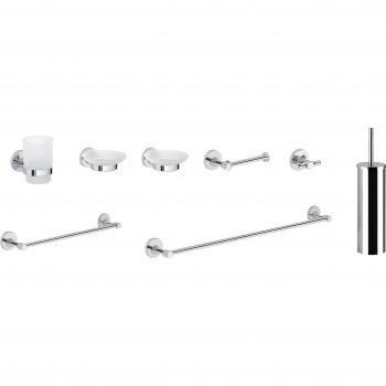 Gedy FI991300000 Set de Baño 8 Piezas, Cromado Brillo