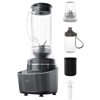 AEG CB7-1-8MTM - Batidora de Vaso Compacta Gourmet 7 - 900W, 2 Velocidades, Jarra Extraíble de 0,6L