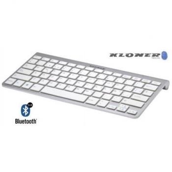 Teclado Bluetooth v3.0 Aluminio y Blanco Kloner
