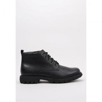 Botín Plano Clarks BatcombeMixGTX para Hombre - Color Negro, Talla 43, Material Impermeable GTX