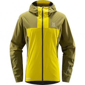 Chaqueta de hombre L.I.M Alpha Haglöfs GORE-TEX amarilla verde grisácea - Talla S