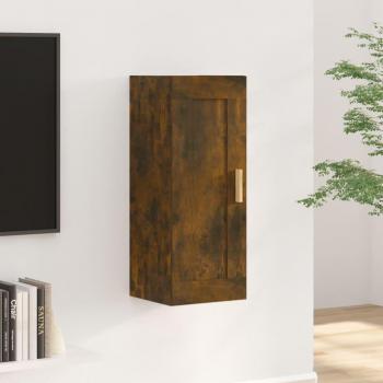 Gabinete de madera multicapa de 35x34x90 cm Roble ahumado de pared