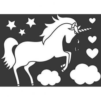 Plantilla A4 de Unicornio - Pochoir Licorne - Stencil de Unicornio A4