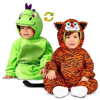 Disfraz para bebés My Other Me Tigre Reversible Dragón 6-12 Meses
