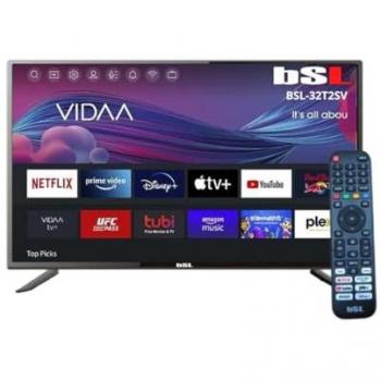 Televisor SMART TV BSL-32T2SV de 32 Pulgadas con Resolución HD 1366x720p, Conectividad WiFi y RJ45, 3 HDMI, 2 USB, Compatible con YouTube,