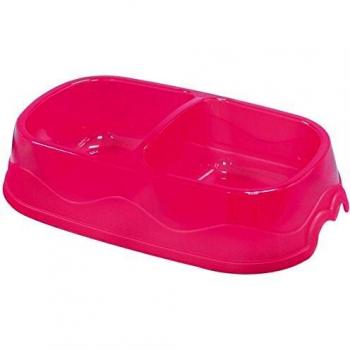 Arppe 1550010600 Comedero Translucido Doble Gato, 250 ml x 2
