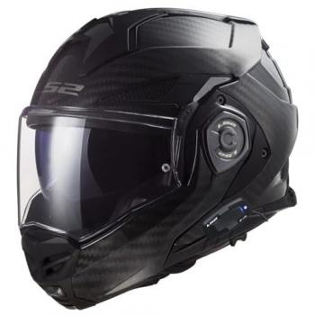 Casco Modular LS2 FF901 Advant X Solid Carbono con Intercom 4X Haz - Talla XS