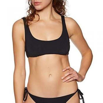 Billabong ss bralette bikini para mujer negro guijarro negro xs