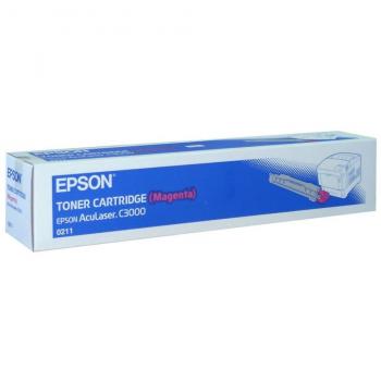 Toner original Epson Aculaser C3000 Magenta C13S050211 - Toner láser, color magenta, capacidad de impresión alta, compatible con impresoras Epson Aculaser C3000