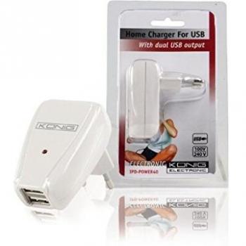 König doble cargador USB para el iPod de Apple