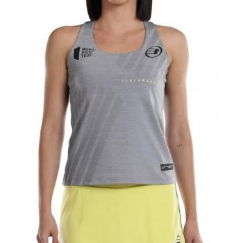 Camiseta de Tirantes Bullpadel Llave WPT Gris para Mujer - Oficial World Padel Tour - Textil, modelo Llave, color gris, talla XS