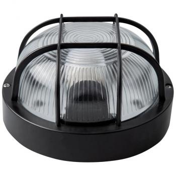 Aplique Redondo Negro IP54 E27 Máx 40W