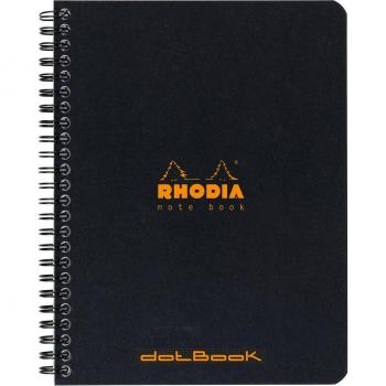 Cuaderno A5+ Rhodia Classic Dot Negro - 16x21 cm - Papel de alta calidad