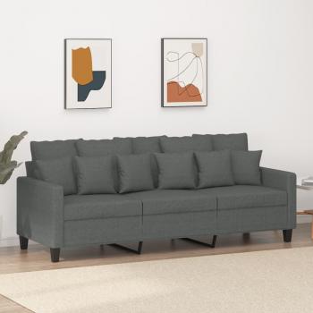 180 cm 3-Seater Sofa in Light Gray Fabric