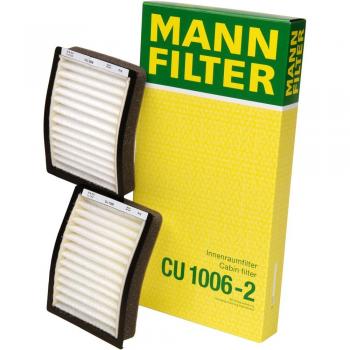 Original MANN-FILTER Filtro de habitáculo CU 1006-2 – Paquete de filtros de habitáculo