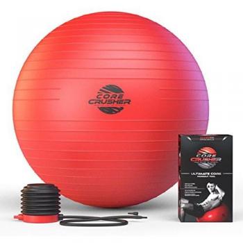 ESPECIAL DEL DIA DE HOY - Pelota de Ejercicio Suiza de 65cm con pompa - Lo mejor para sus abdominales - estabilidad y tonificación - Fabricada con material anti quiebre - para Cross Fitness - Yoga & Pilates Incluye un libro digital gratis con 20 ejercici