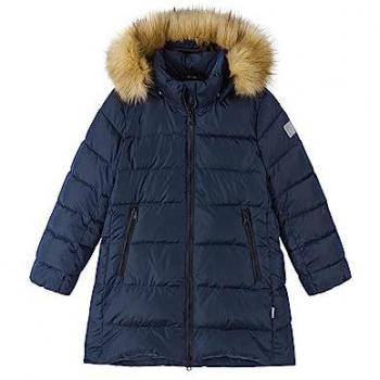 Reima Lunta Girl's Winter Parka - Stylish Warm Down Jacket, Regular Fit, Dark Blue