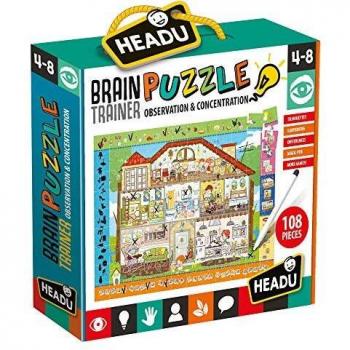 Headu- Brain-Trainer Puzzle, Juego Infant, Multicolor