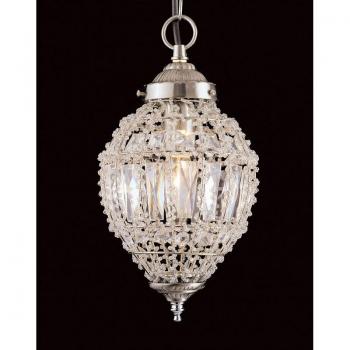 Colgante Bombay en Perla Níquel Satinado 1 bombilla 25cm