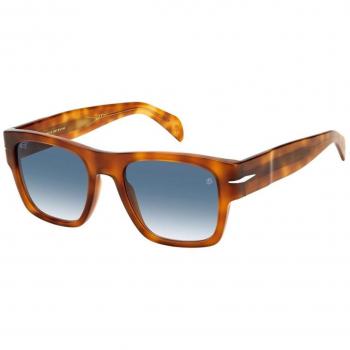 David Beckham Bold Sunglasses in Havana Honey/Light Blue Shaded, Brown male, Size: 52 MM