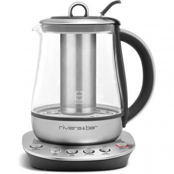 Tetera eléctrica 2 en 1 Jaïpur Zen 1,2L 1300W Acero Inoxidable - Riviera & Bar BTH540