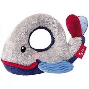 Sigikid - Paño Rattle con anillo de dentición - Ballena