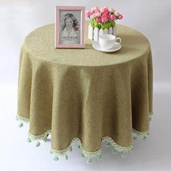 wysm verde jardín de estilo mediterráneo mantel de lino mesa redonda mesa de centro cuadrada de tela de mesa de alto grado europeo de las artes Bubu