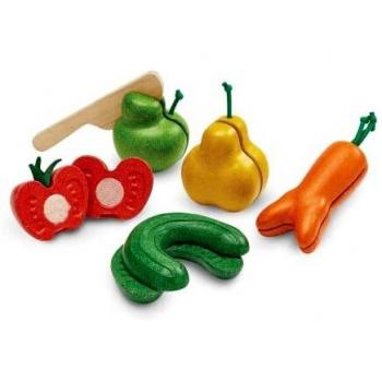 PlanToys- Frutas y Verduras imperfectas, Color múltiple