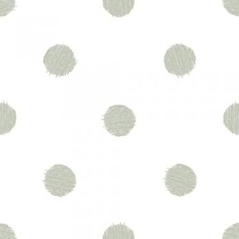 Papel de pared Noordwand Urban Friends & Coffee Dots blanco y verde, características: diseño de puntos en colores blanco y verde, ideal para decoración del hogar