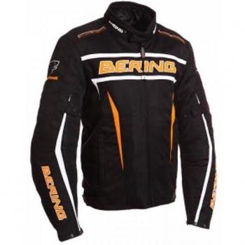BERING BERLUCKYNOL Lucky Chaqueta de moto para mujer, color Negro/Naranja, talla L