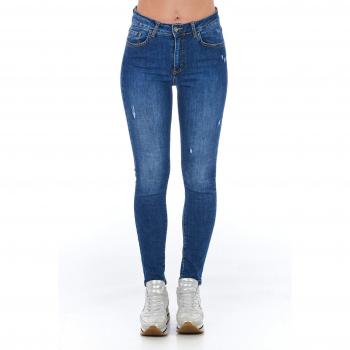 Frankie Morello Skinny Blue Jeans - W28 | IT42, Worn Wash Denim, Multi-Pockets