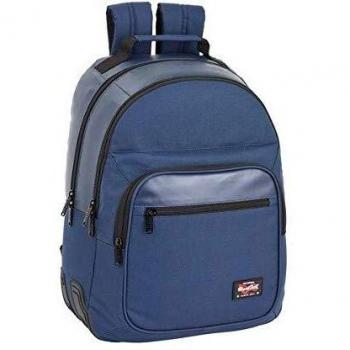 Blackfit8 Navy Blue Mochila Doble con cantoneras Adaptable a Carro
