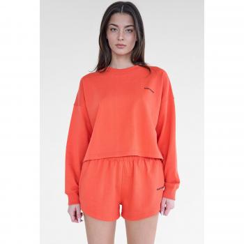Kaiia Studio Cropped Oversized Sweatshirt Orange