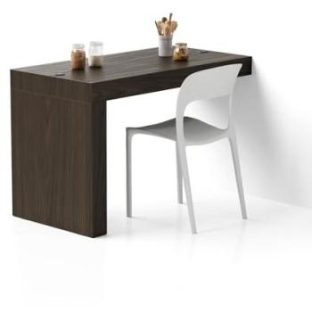 Mesa de comedor Evolution 120x60, nogal americano con una pata y cargador inalámbrico