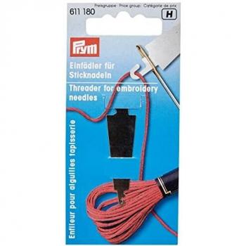Prym Enhebrador para Agujas de Bordado, Metal, Blanco, 14 x 5.7 x 1.7 cm