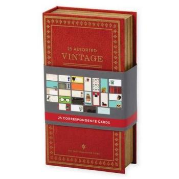 Vintage Correspondence Card Box: Correspond Card Vintage