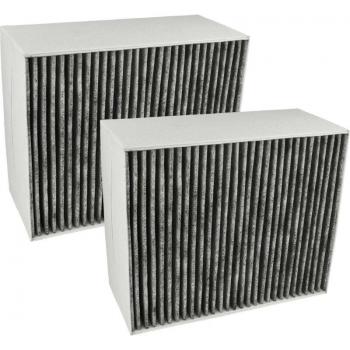 Filtro de carbón activado vhbw 2x compatible con Siemens LF91BE552/02, LF91BE552/01, LF91BC542/02 y LC66BB530/01, LC66BB530/02, LC66