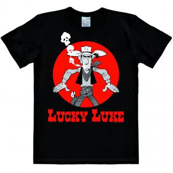 Logoshirt comics vaquero lucky luke daisy town camiseta hombre negro diseno original con licencia talla l