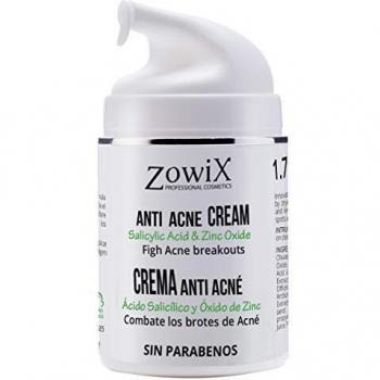 Crema para el Acne Facial con Acido Salicilico | Tratamiento para el Acne Adolescente y Juvenil | Crema Anti Acné para Piel Grasa 100% Natural y Vegana, 50ml
