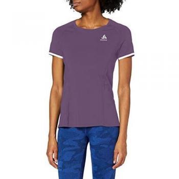 Odlo BL Crew Neck zeroweight Ceramicore – Cool Camiseta, otoño/Invierno, Mujer, Color Vintage Violet, tamaño Small