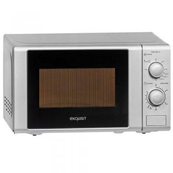 Microondas Exquisit MW802G con Grill 20L 700W Plata Compacto y Timer