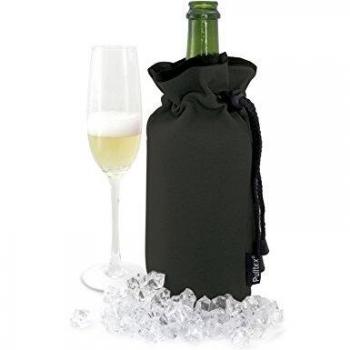 Pulltex champán Cooler Bag, Nailon, Negro, 18,5 x 12 x 4.2 cm