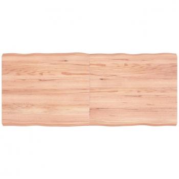 vidaXL Table Top Light Brown 140x60x(2-6)cm Treated Solid Wood Live Edge