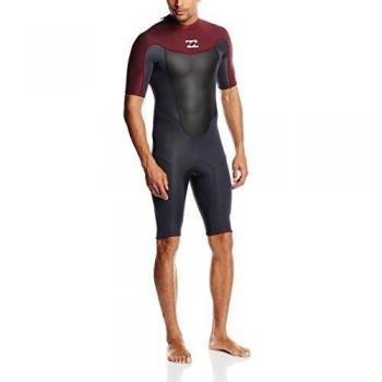 g.s.m. Europe - BILLABONG Hombre Rashguard Foil 2 x 2 Short Sleeve BZ Sprin, primavera/verano, hombre, color Blood, tamaño small
