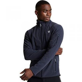 Dare 2b Practice Full Length Inner Zip Stretch Binding Fleece Forro Polar, Hombre, Gris, M