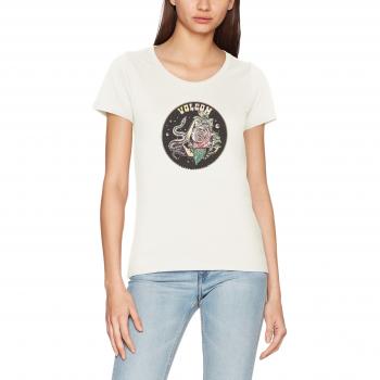 Volcom Radical Daze Tee Camiseta de Manga Corta, Mujer, Blanco