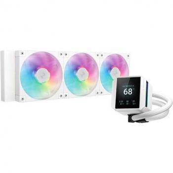 Disipador Líquido DeepCool Mystique 360 ARGB Blanco con Pantalla LCD