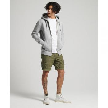 Superdry Vintage Organic Cotton Zip-Up Hoodie - Athletic Grey Marl